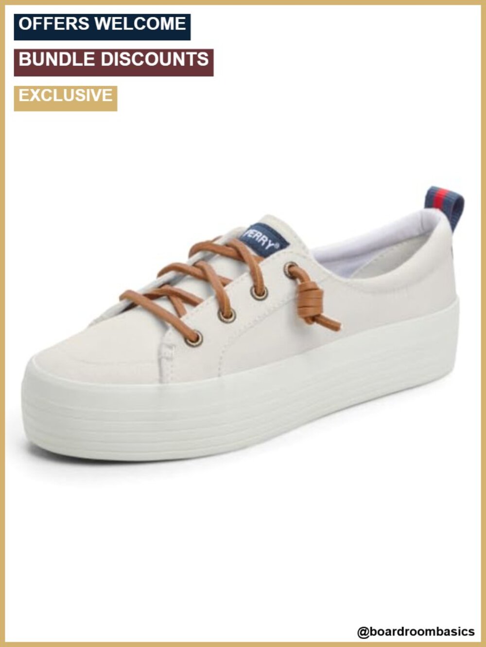 Sperry Crest Vibe Platform Sneaker - Womens Lace Up Low Top Fashion Sneakers